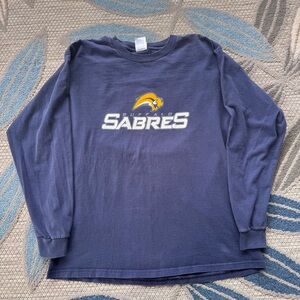 Buffalo Sabres Delta Pro Weight Long Sleeve Shirt Men's Sz L Navy NHL Hockey